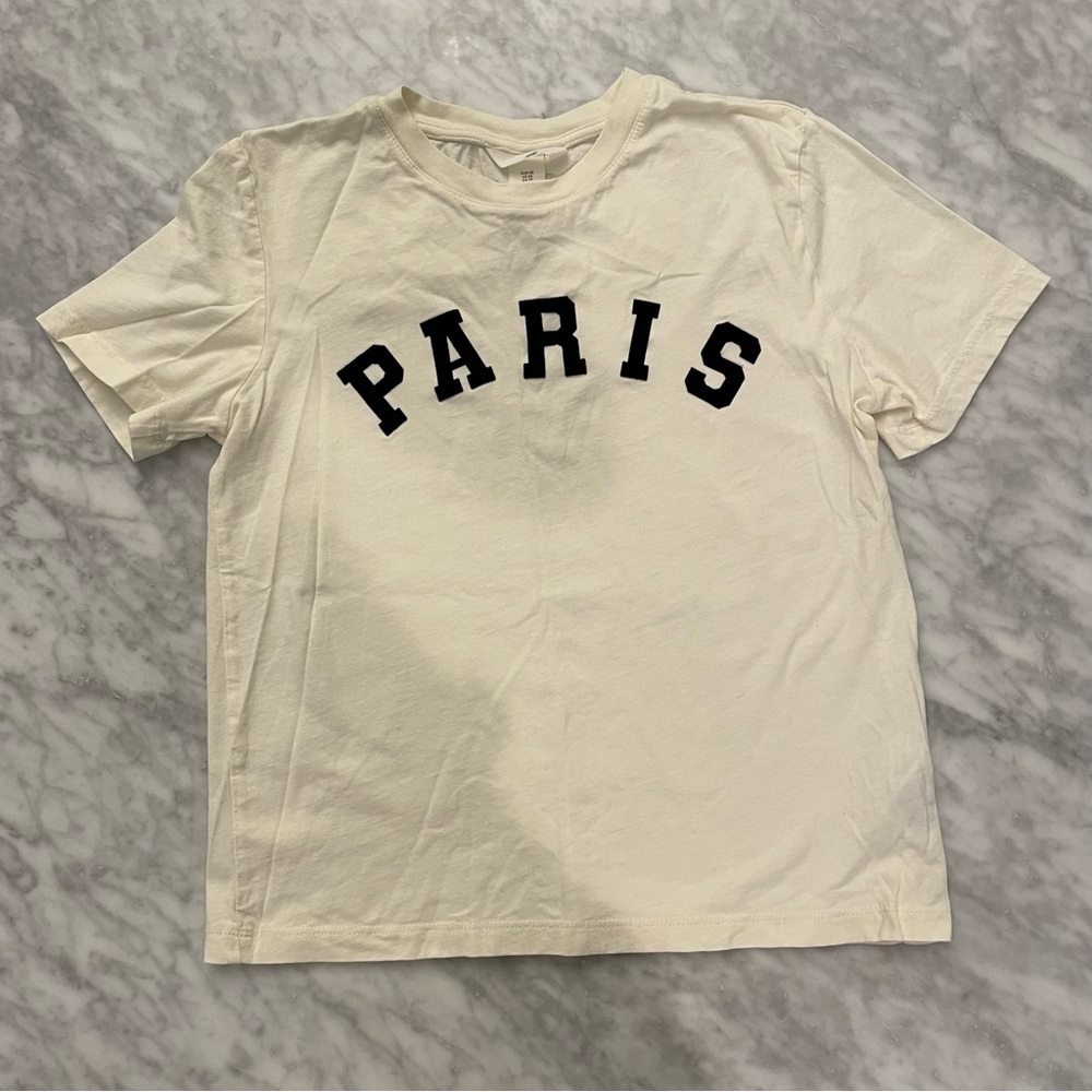 H&M Paris Cotton T-Shirt Size XSmall - Picture 2 of 10